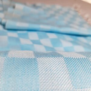Premium Bhagalpuri Cotton Chadar Checkered Turquoise green-52*96 in
