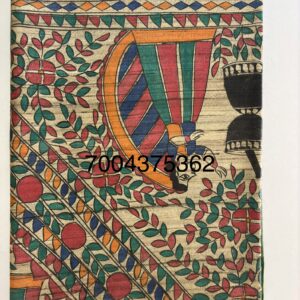 Hand Painting Tussar Ghicha Silk Saree