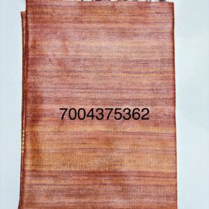 Pure Silk Tussar Ghicha Saree with Woven Zari Border