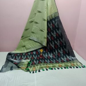 Bhagalpuri Handloom Pure Cotton Ikkat Saree for Women