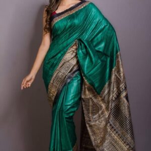 Pure Silk Tussar Ghicha Screen Printed Saree