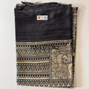 Pure Silk Tussar Ghicha Screen Printed Saree