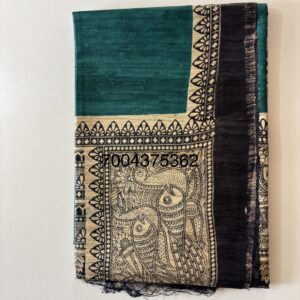 Pure Silk Tussar Ghicha Screen Printed Saree