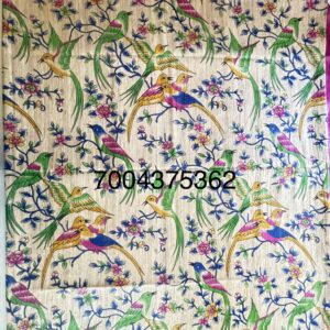 Pure Silk Tussar Ghicha Screen Printed Saree