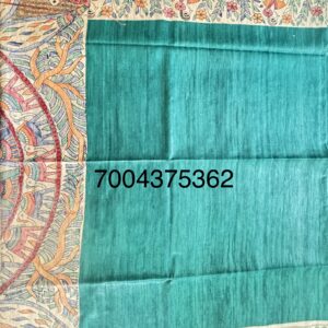 Madhubani Hand Painted Ghicha Tussar Silk Saree