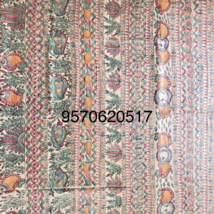 Madhubani Hand Painted Ghicha Tussar Silk Saree