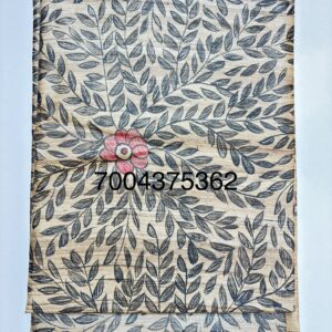 Full Madhubani Painted Ghicha Tussar Silk Saree