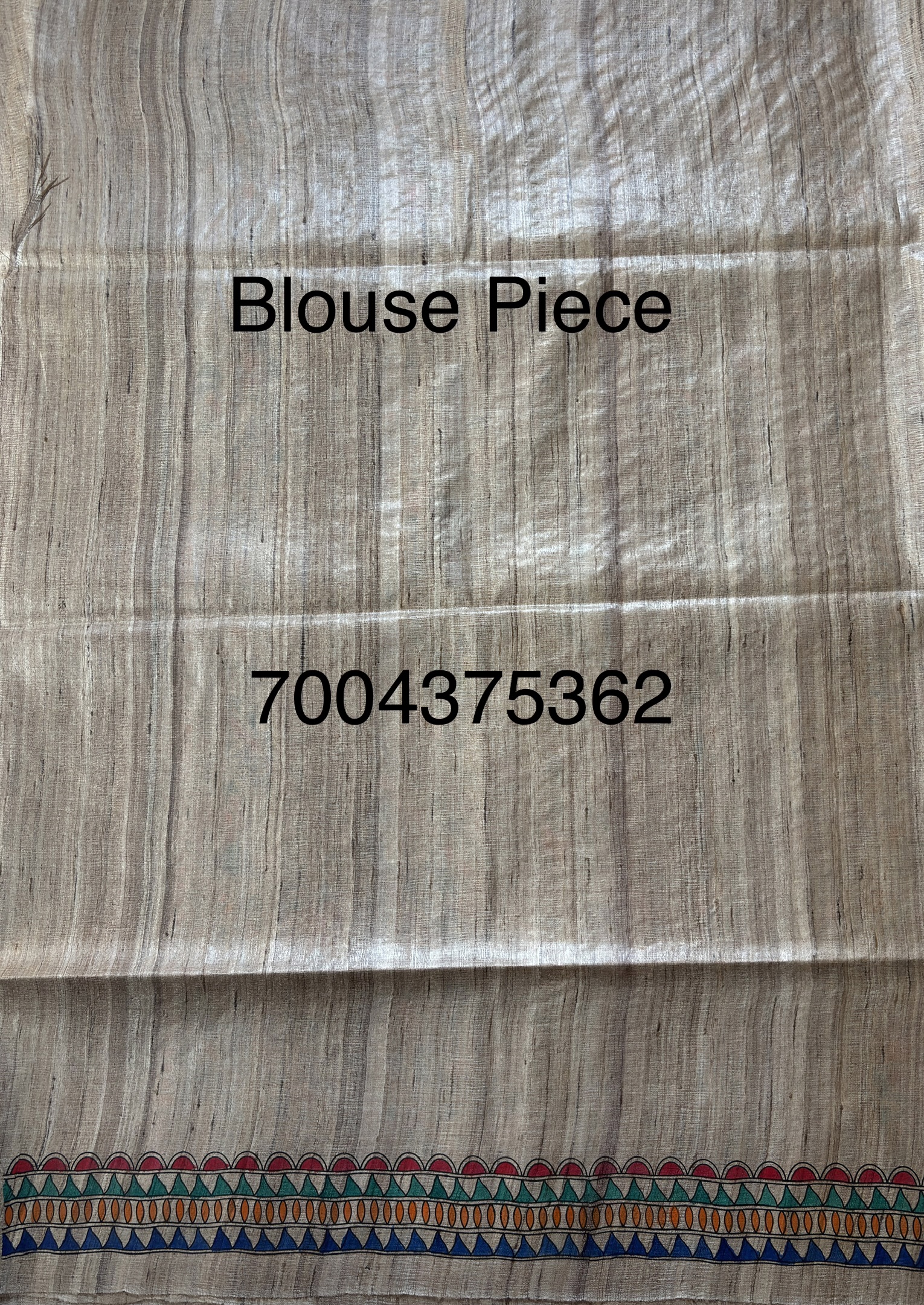 Full Madhubani Painted Ghicha Tussar Silk Saree - Image 7