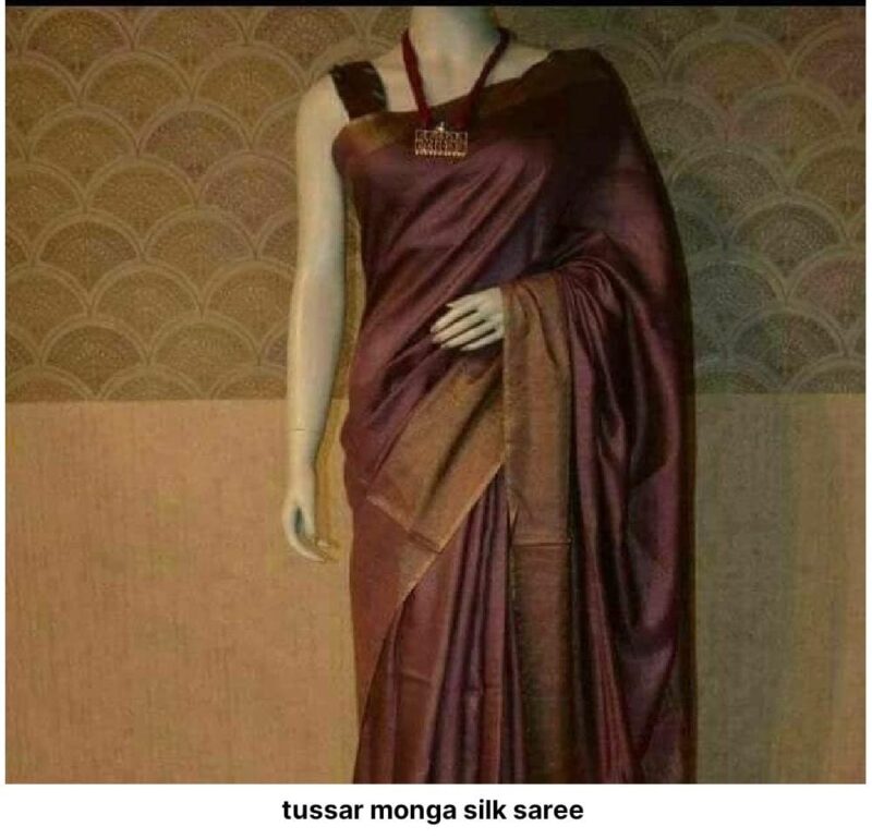 Moonga Tussar Silk Handloom Saree