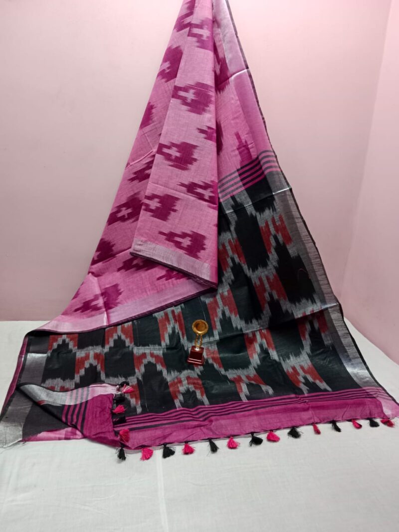 Bhagalpuri Handloom Pure Cotton Ikkat Saree for Women