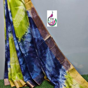 Bhagalpuri Handloom Cotton Shibori Print Saree for Women
