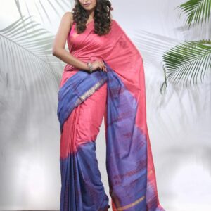 Bhagalpuri Handloom Cotton Shibori Print Saree for Women