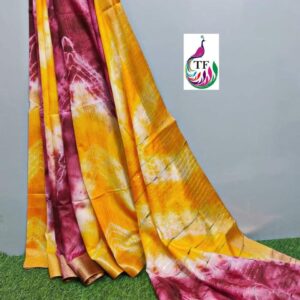 Bhagalpuri Handloom Cotton Shibori Print Saree for Women