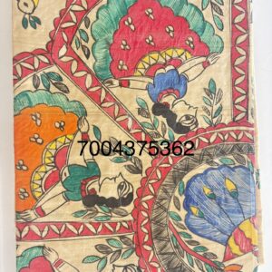 Desi Tussar Silk Madhubani Handpainted Saree