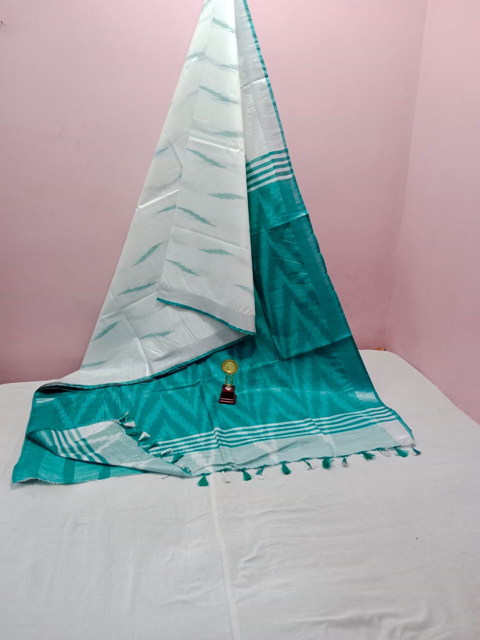 Bhagalpuri Handloom Pure Cotton Ikkat Saree for Women