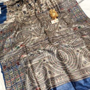 Pure Silk Tussar Ghicha Screen Printed Saree