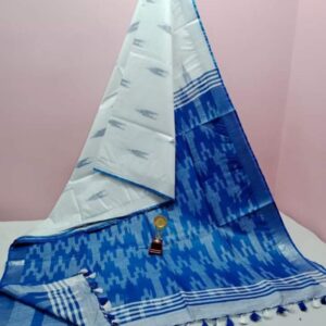 Bhagalpuri Handloom Pure Cotton Ikkat Saree for Women
