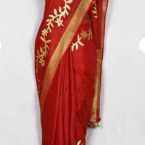 Hand-woven Thread Work Linen Cotton Saree