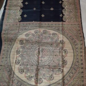 Pure Silk Tussar Ghicha Screen Printed Saree