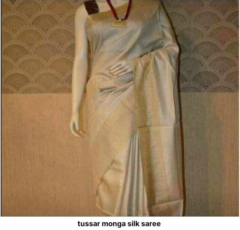 Moonga Tussar Silk Handloom Saree