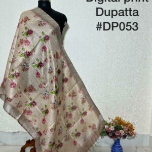 Pure Handloom Linen Digital Print Dupatta