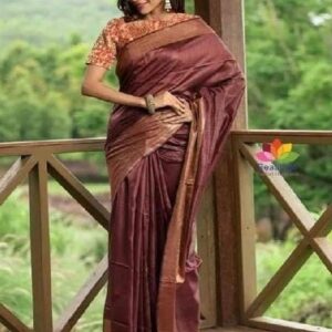 Moonga Tussar Silk Handloom Saree