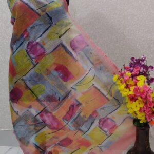 Pure Handloom Linen Digital Print Dupatta