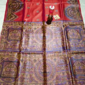 Pure Silk Tussar Ghicha Screen Printed Saree