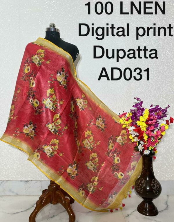 Linen Digital Print Dupatta