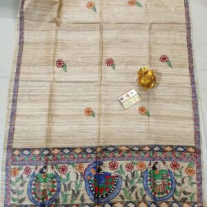 Handwoven Tussar Ghicha Silk Dupatta