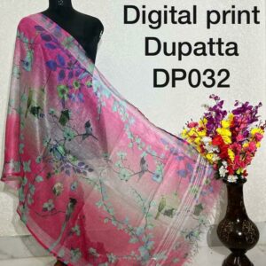 Pure Handloom Linen Digital Print Dupatta