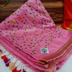 PURE LINEN EMBROIDERY SAREE