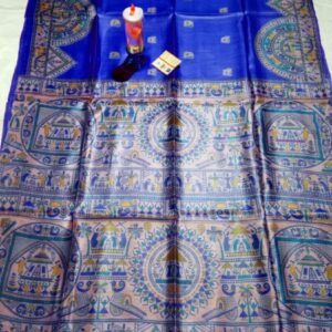 Pure Silk Tussar Ghicha Screen Printed Saree
