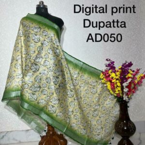 Pure Handloom Linen Digital Print Dupatta