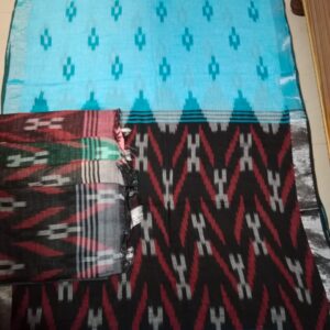 Bhagalpuri Handloom Pure Cotton Ikkat Saree for Women