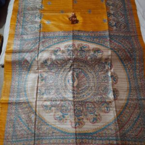 Pure Silk Tussar Ghicha Screen Printed Saree