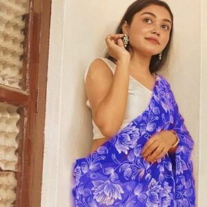 Hand-woven Thread Work Linen Cotton Saree