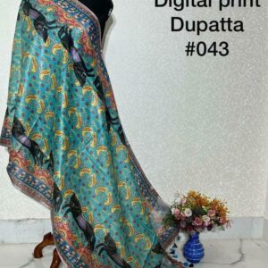 Pure Handloom Linen Digital Print Dupatta