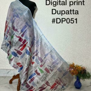 Pure Handloom Linen Digital Print Dupatta