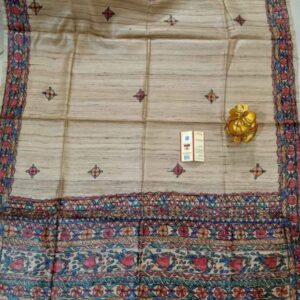Handwoven Tussar Ghicha Silk Dupatta