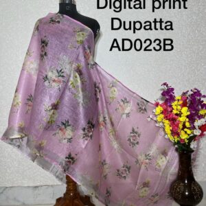 Pure Handloom Linen Digital Print Dupatta