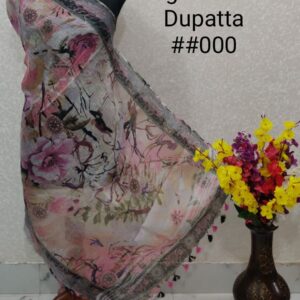 Pure Handloom Linen Digital Print Dupatta