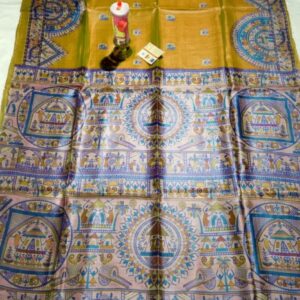 Pure Silk Tussar Ghicha Screen Printed Saree