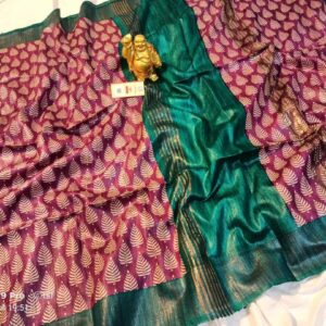 Pure Silk Tussar Ghicha Screen Printed Saree