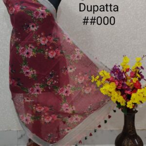 Pure Handloom Linen Digital Print Dupatta