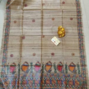 Handwoven Tussar Ghicha Silk Dupatta