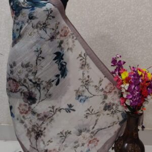 Pure Handloom Linen Digital Print Dupatta