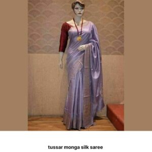 Moonga Tussar Silk Handloom Saree
