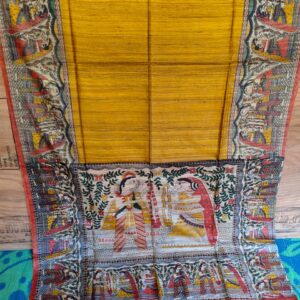 Pure Silk Tussar Ghicha Screen Printed Saree