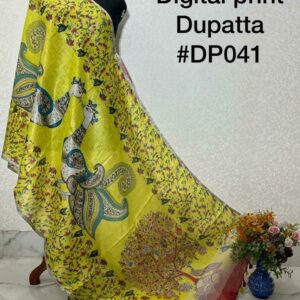Pure Handloom Linen Digital Print Dupatta